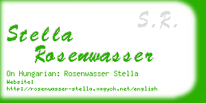 stella rosenwasser business card